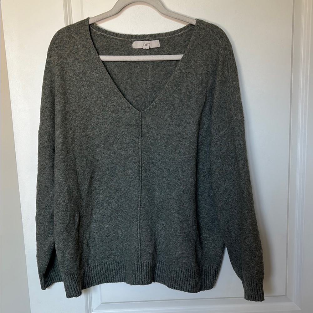 Cozy Gray V-Neck Sweater